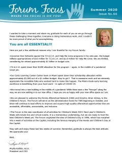 Forum Focus Summer 2020 – Issue No. 66-1